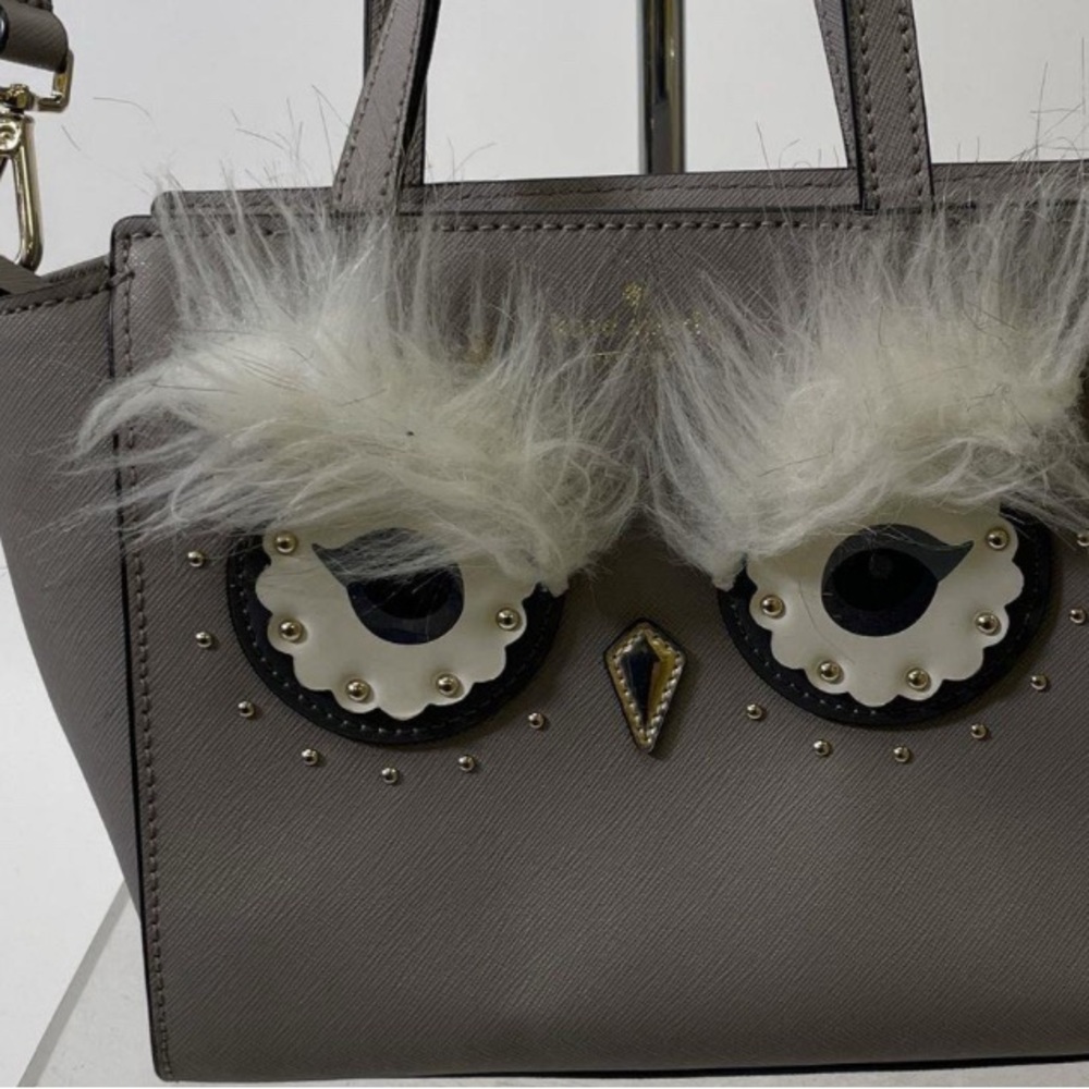 Kate Spade Star Bright Owl Mini Hadley Crossbody Bag Women’s Gray
